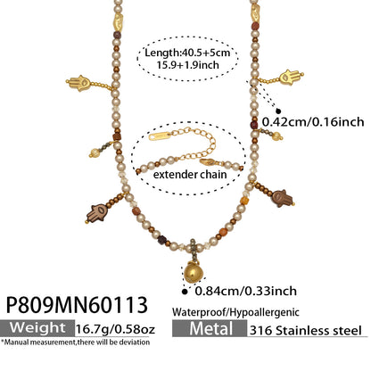 316L Stainless Steel Exquisite Full Zircon Waterdrop Mixed Pendant Bracelet - Image 15