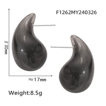 316L Stainless Steel Vibrant Resin Teardrop Earrings - Image 15