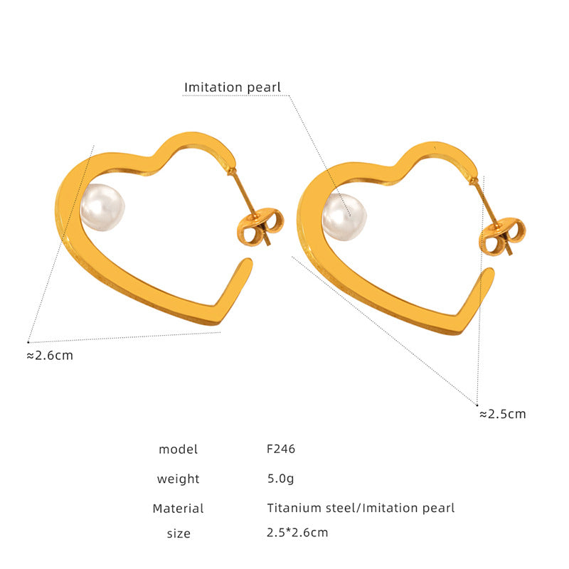 316L Stainless Steel Chic Vintage Heart Drop Earrings - Image 15