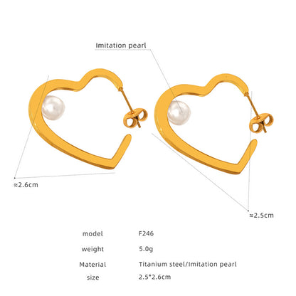 316L Stainless Steel Chic Vintage Heart Drop Earrings - Image 15
