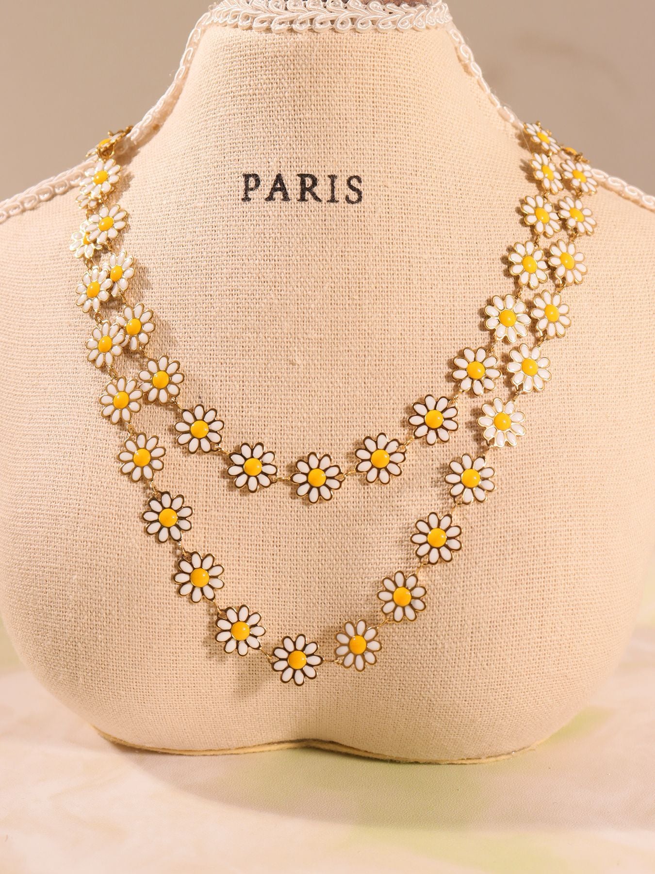 316L Stainless Steel Daisy Flower 18K Gold PVD Chain Jewelry Collection - Image 16