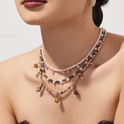 316L Stainless Steel Exquisite Full Zircon Waterdrop Mixed Pendant Bracelet - Image 18