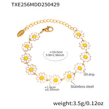 316L Stainless Steel Daisy Flower 18K Gold PVD Chain Jewelry Collection - Image 3
