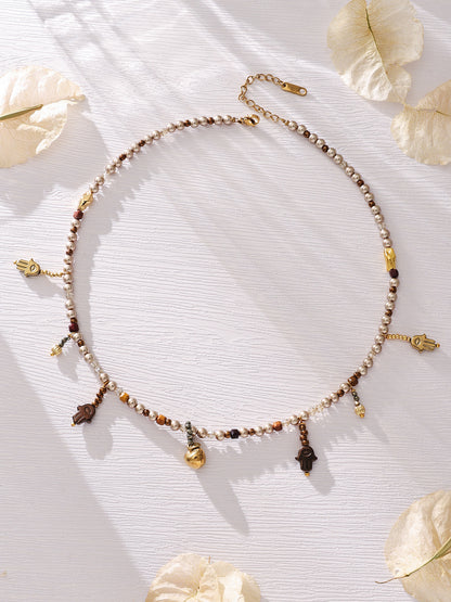 316L Stainless Steel Exquisite Full Zircon Waterdrop Mixed Pendant Bracelet - Image 5