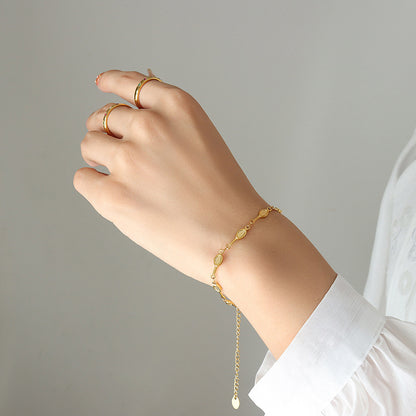 316L Stainless Steel Minimalist Tennis Racket Charm Bracelet - Image 6