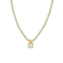 316L Stainless Steel 18K Gold Plated Dainty Cubic Zirconia Pendant Necklace - Image 6