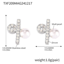 316L Stainless Steel Constellation Necklace & Earrings Set with Zircon & Shell Pearl - Image 6