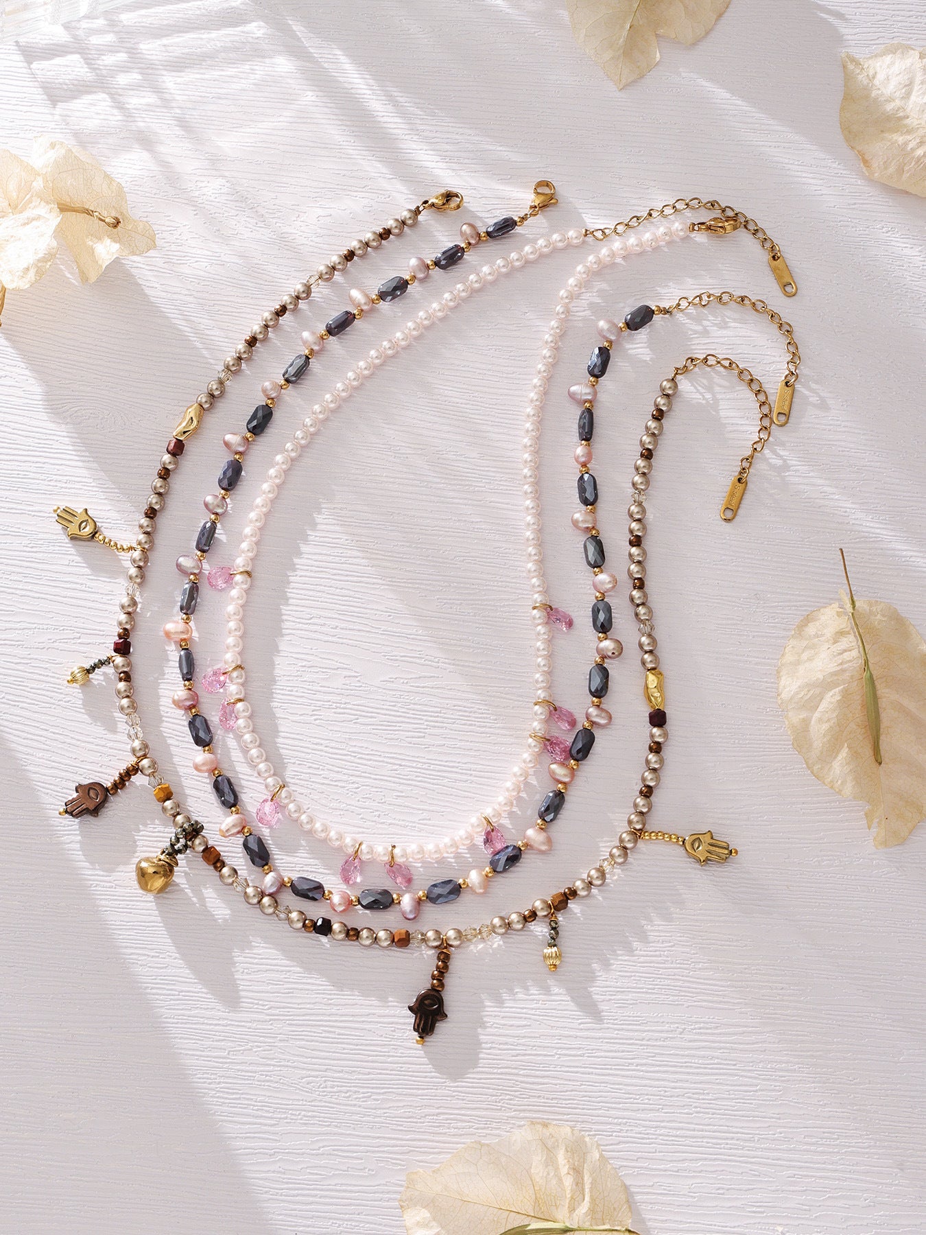 316L Stainless Steel Exquisite Full Zircon Waterdrop Mixed Pendant Bracelet - Image 7