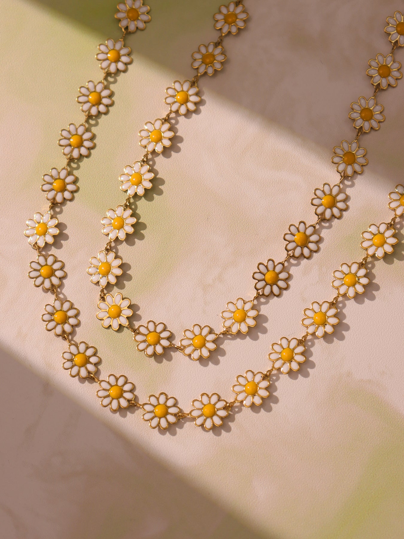316L Stainless Steel Daisy Flower 18K Gold PVD Chain Jewelry Collection - Image 7