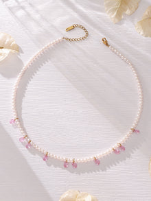 316L Stainless Steel Exquisite Full Zircon Waterdrop Mixed Pendant Bracelet - Image 9