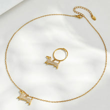 316L Stainless Steel 18K PVD Gold Puppy Zircon Pendant Necklace made with 316L stainless steel and 18K PVD gold finish for wholesale jewelry buyers - image 4