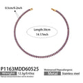 Necklace / Purple Zircon / 37cm