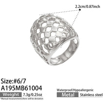 316L Stainless Steel 18K PVD Gold Retro Irregular Hollow Wide Ring made with 316L stainless steel and 18K PVD gold finish for wholesale jewelry buyers - image 9