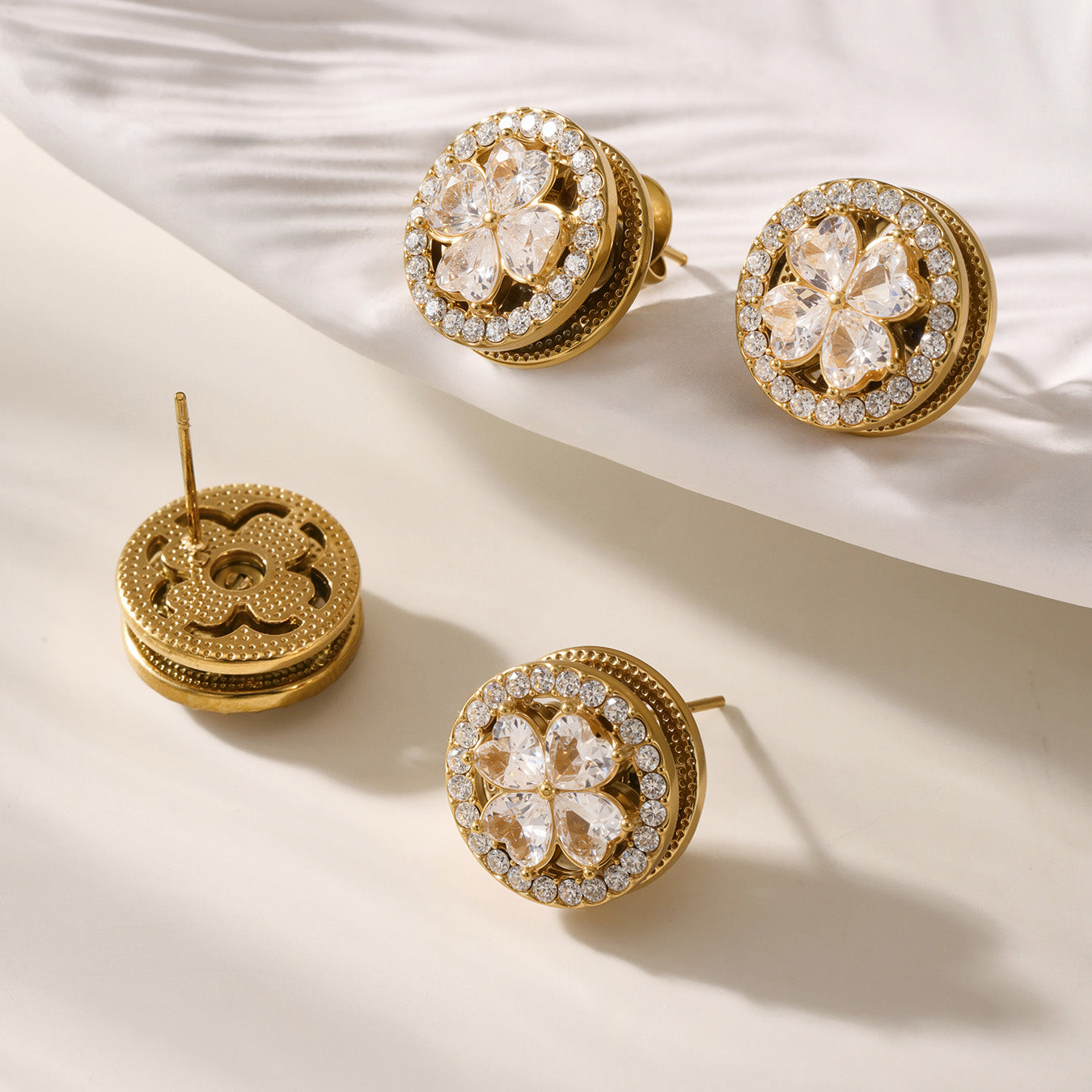 316L Stainless Steel 18K PVD Gold Rotating Flower Ring made with 316L stainless steel and 18K PVD gold finish for wholesale jewelry buyers - image 10