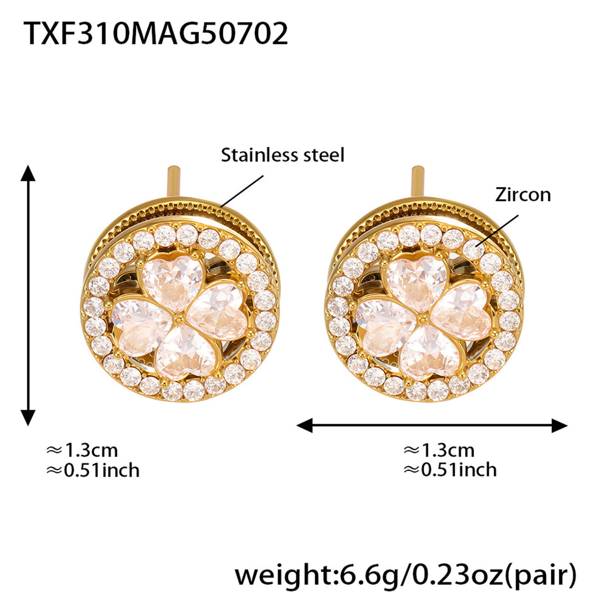 316L Stainless Steel 18K PVD Gold Rotating Flower Ring made with 316L stainless steel and 18K PVD gold finish for wholesale jewelry buyers - image 5