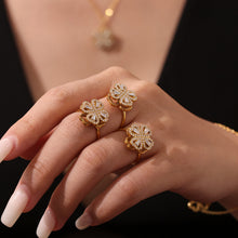 316L Stainless Steel 18K PVD Gold Rotating Flower Necklace made with 316L stainless steel and 18K PVD gold finish for wholesale jewelry buyers - image 15