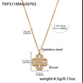 Necklace / Gold 5A Zircon rotating flower41+5 / 5cm