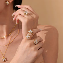 316L Stainless Steel 18K PVD Gold Rotating Flower Ring made with 316L stainless steel and 18K PVD gold finish for wholesale jewelry buyers - image 13