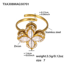 316L Stainless Steel 18K PVD Gold Rotating Flower Ring made with 316L stainless steel and 18K PVD gold finish for wholesale jewelry buyers - image 3