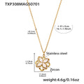 Necklace / Gold 5A Zircon rotating flower41+5 / 5cm