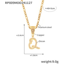 316L Stainless Steel 18K PVD Gold Script Letter Necklace made with 316L stainless steel and 18K PVD gold finish for wholesale jewelry buyers - image 12