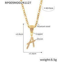 316L Stainless Steel 18K PVD Gold Script Letter Necklace made with 316L stainless steel and 18K PVD gold finish for wholesale jewelry buyers - image 15