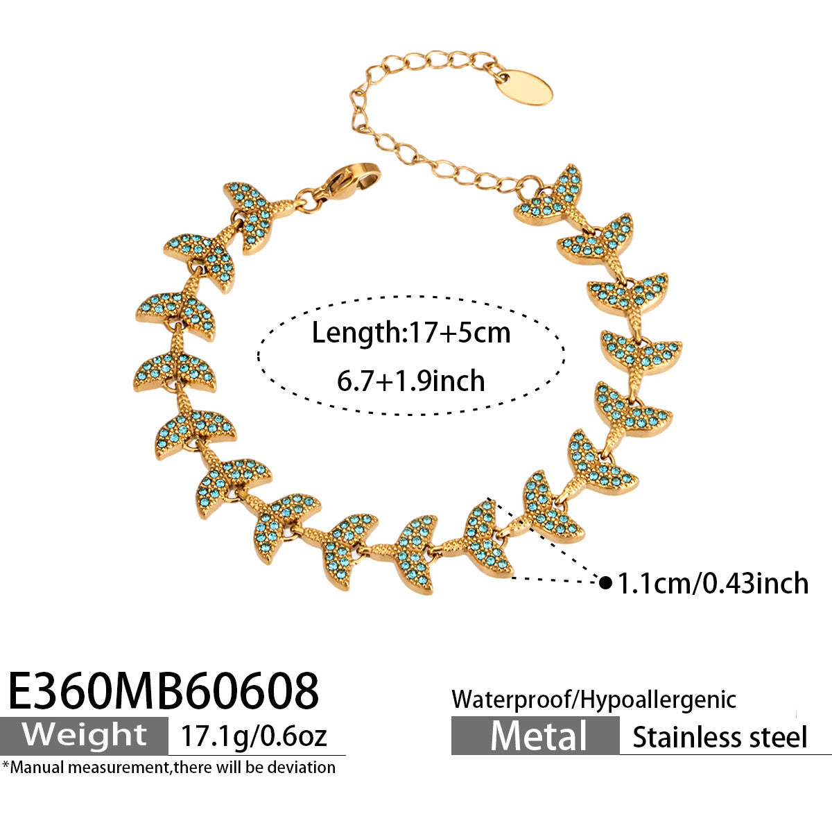 316L Stainless Steel 18K PVD Gold Shell Pearl Bracelet made with 316L stainless steel and 18K PVD gold finish for wholesale jewelry buyers - image 14