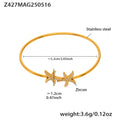 Z427 Gold 5A Zircon Double Sea Star Bracelet