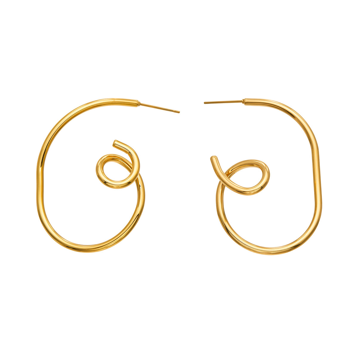 316L Stainless Steel 18K PVD Gold Spiral Hoop Earring made with 316L stainless steel and 18K PVD gold finish for wholesale jewelry buyers - image 11