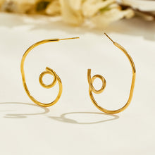 316L Stainless Steel 18K PVD Gold Spiral Hoop Earring made with 316L stainless steel and 18K PVD gold finish for wholesale jewelry buyers - image 14