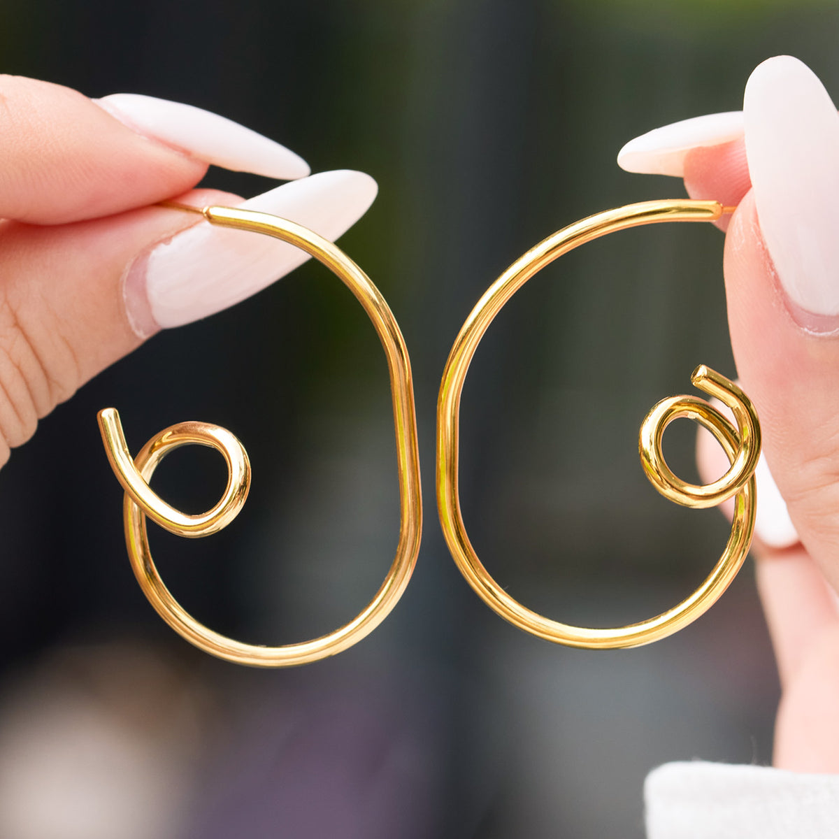 316L Stainless Steel 18K PVD Gold Spiral Hoop Earring made with 316L stainless steel and 18K PVD gold finish for wholesale jewelry buyers - image 4