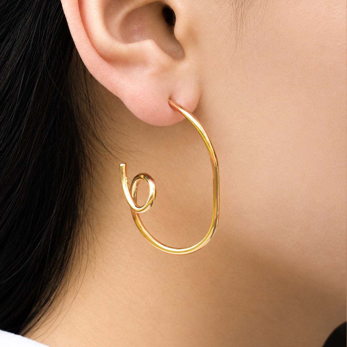 316L Stainless Steel 18K PVD Gold Spiral Hoop Earring made with 316L stainless steel and 18K PVD gold finish for wholesale jewelry buyers - image 6