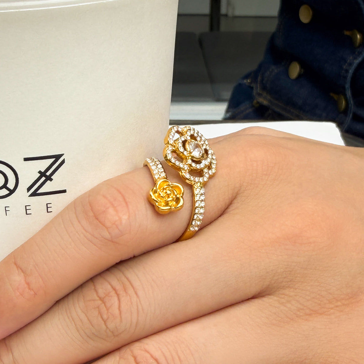 316L Stainless Steel 18K PVD Gold Spiral Open Ring made with 316L stainless steel and 18K PVD gold finish for wholesale jewelry buyers - image 10