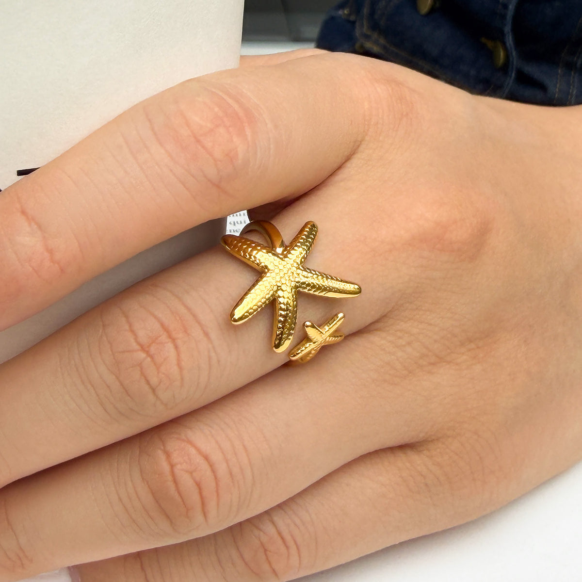 316L Stainless Steel 18K PVD Gold Spiral Open Ring made with 316L stainless steel and 18K PVD gold finish for wholesale jewelry buyers - image 11