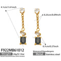 Black ZirconGold / Earrings