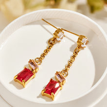 316L Stainless Steel 18K PVD Gold Square Color Zircon Earrings made with 316L stainless steel and 18K PVD gold finish for wholesale jewelry buyers - image 20
