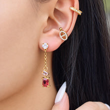 316L Stainless Steel 18K PVD Gold Square Color Zircon Earrings made with 316L stainless steel and 18K PVD gold finish for wholesale jewelry buyers - image 7