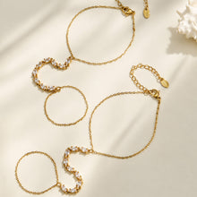 316L Stainless Steel 18K PVD Gold Square Zircon Bracelet made with 316L stainless steel and 18K PVD gold finish for wholesale jewelry buyers - image 3