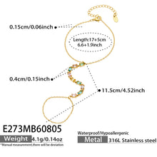 316L Stainless Steel 18K PVD Gold Square Zircon Bracelet made with 316L stainless steel and 18K PVD gold finish for wholesale jewelry buyers - image 9