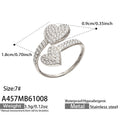 A457 – Pavé Hearts / Steel Tone / 7