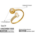 A465 – Two-Stone Halo / Gold Tone / 7