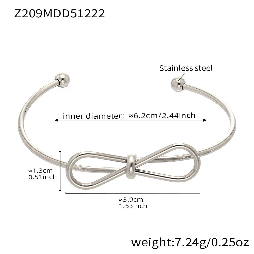 316L Stainless Steel Minimalist Geometric Open Bangle Set