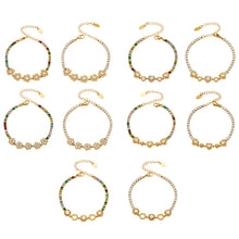 Stainless steel zircon chain bracelet collection