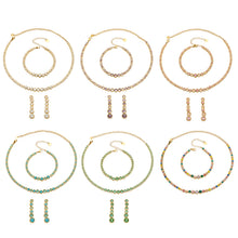 Stainless steel zircon jewelry set