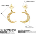 Star & Moon Zircon Earrings