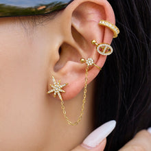 316L Stainless Steel 18K PVD Gold Star Zircon Ear Clip made with 316L stainless steel and 18K PVD gold finish for wholesale jewelry buyers - image 4