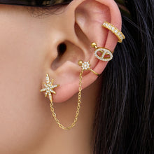 316L Stainless Steel 18K PVD Gold Star Zircon Ear Clip made with 316L stainless steel and 18K PVD gold finish for wholesale jewelry buyers - image 5