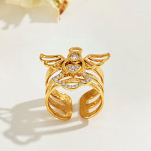 316L Stainless Steel 18K PVD Gold Star Zircon Open Ring made with 316L stainless steel and 18K PVD gold finish for wholesale jewelry buyers - image 19