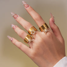 316L Stainless Steel 18K PVD Gold Star Zircon Ring made with 316L stainless steel and 18K PVD gold finish for wholesale jewelry buyers - image 4