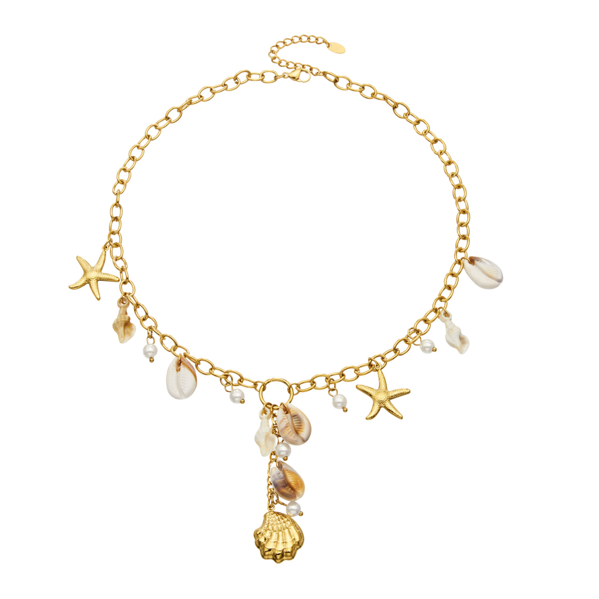 Elegant 18K gold plated starfish necklace